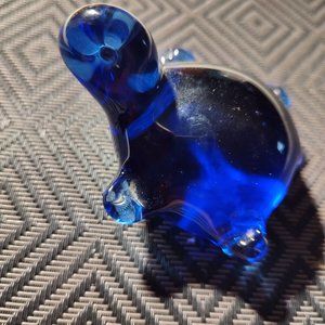 Blue glass baby turtle